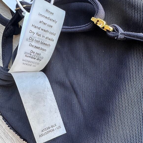 andie swim x demi moore the tropez bikini triangle top women black xlarge xl - Picture 7 of 7